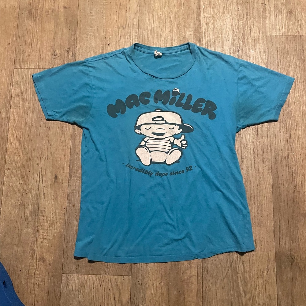 Vintage Mac Miller Blue Slide Park Era Thumbs Up Tee Size M